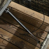 Outsunny 3-Pieces Rattan Sun Lounger, Patio Chaise Lounge Chair Set with Adjustable Backrest, Soft Cushions, Glass Top Table, Grey(m-7)