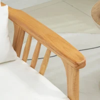 HOMCOM Poltrona de Estilo Nórdico Estofado em Veludo com Almofada e Pés de Madeira de Borracha 68x75x78 cm Creme e Madeira(m-9)