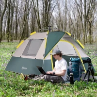 Namiot kempingowy dla 3-4 osób kopuła poliester zielony Outsunny(m-2)