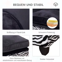 PawHut Sofa dla psa kanapa dla psa ze schowkiem sofa dla kota legowisko dla psa zwierzę domowe z poduszką(m-4)