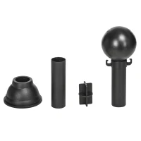 Outsunny Conjunto de Candeeiros Solar Candeeiros LED com Energia Solar Impermeabilidade IP65 Sensor de Noite  314x14x60 cm Preto(m-8)