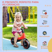 AIYAPLAY Bicicleta sem Pedais para Crianças acima de 18 Meses com Assento Ajustável em 30-36,5 cm Rodas de Ø19 cm 66,5x34x46,5 cm Vermelha(m-7)
