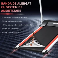 HOMCOM banda de alergat electrica, pliabila, viteza 10km/h(m-6)