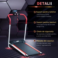 HOMCOM banda de alergat electrica, pliabila, viteza 10km/h(m-8)