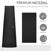 Outsunny Garden Parasol Cover Waterproof Outdoor Cantilever Banana Umbrella Protector 300D Oxford Fabric 200 x 50/80 cm(m-4)