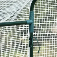 Outsunny Foliengewächshaus begehbares Gewächshaus mit 4 Regalebenen Tomatengewächshaus Treibhaus Frühbeet mit Tür Grün Stahl PE 120 x 186 x 190  cm(m-9)