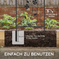 Outsunny set van 2 latwerk, latwerk, latwerk, bloemrooster tuindecoratie metaal(m-5)