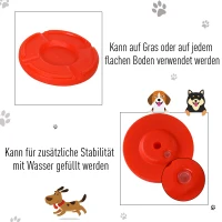 PawHut Agility Set Hunde 3-teiliges Agility-Ausrüstung für Hundetraining Steckhürdenset mit 6 Slalomstangen höhenverstellbar Hürden Sprungreifen Tragetasche Agilityset für Spiele Training(m-7)