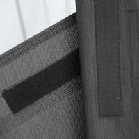 Outsunny Sezlong pentru Plaja din Aluminiu, Sezlong de Gradina din Textilen cu Tetiera Detasabila(m-8)