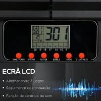 SPORTNOW Alvo Eletrónico Dobrável com 31 Jogos para 8 Jogadores com 6 Dardos e 6 Pontas de Substituição Ecrã LCD 83x4x45 cm Preto(m-5)
