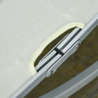 Outsunny Set de 2 Sezlonguri de Gradina Pliabile din Aluminiu si Textilen Bej(m-8)