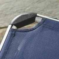 Outsunny Scaun de Gradina Pliabil cu Spatar Reglabil Albastru(m-8)