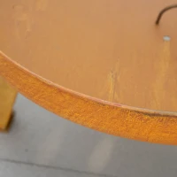 Outsunny Feuerschale mit Schürhaken, Gußeisen, Feuerstelle, 71  cm x 60 cm x 36 cm, Rostbraun(m-8)