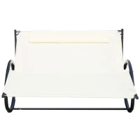 Outsunny Pat sezlong de Gradina Tip Balansoar 2 Locuri, din Textilene(m-7)