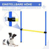 Pawhut honden behendigheid tunnel slalom oefening hondensport training hordenset 2 modellen(m-5)