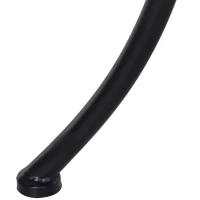 Outsunny Tavolino da Giardino Quadrato in Acciaio con Piano Traforato, 45x45x50 cm, Nero(m-9)