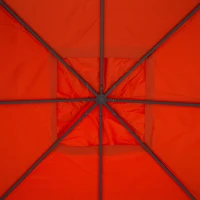 Outsunny Acoperis de Schimb pentru Foisor 3x3m din Poliester Impermeabil Anti-UV, Portocaliu(m-8)