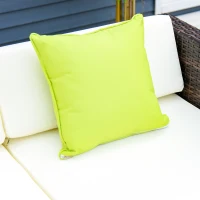 Outsunny Gartenmöbelset 4.tlg., PE-Rattan, Gartensitzgruppe für 3 Personen, abnehmbare Polster, Creme + Braun(m-9)