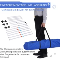 PawHut Driedelig Hondenbehendigheidsset huisdierentraining hondentrainingsset met tas(m-4)