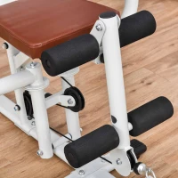 HOMCOM Gym Krachtstation Fitnessstation Multigym Fitnesscentrum Fitnessapparatuur incl. gewichten Latzug Beincurl Metaal PU-kunstleer Wit 150 x 110 x 210 cm(m-8)