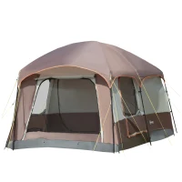 Outsunny 3-4 Man Two Room Camping Tent Dome Tent with Vestibule, UV50+ Cabin Tent with 3000 mm Water Column, Groundsheet, Portable Carry Bag, for Travel, Hiking, Sport(m-11)