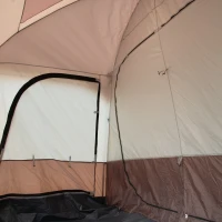 Outsunny 3-4 Man Two Room Camping Tent Dome Tent with Vestibule, UV50+ Cabin Tent with 3000 mm Water Column, Groundsheet, Portable Carry Bag, for Travel, Hiking, Sport(m-8)