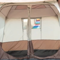 Outsunny 3-4 Man Two Room Camping Tent Dome Tent with Vestibule, UV50+ Cabin Tent with 3000 mm Water Column, Groundsheet, Portable Carry Bag, for Travel, Hiking, Sport(m-9)