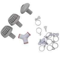 Outsunny Piscina Supraterana de Inot, Piscina cu Cadru din Otel Dreptunghiulara Negonflabila, cu Pompa de Filtrare, Scara de Siguranta pentru 1-8 Persoane, Gri(m-9)