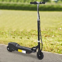 HOMCOM Folding Kids Electric Scooter Ride on Toy, Age 7-14-Black(m-10)