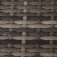 Outsunny 6-Seater Rattan Furniture Set Patio Sectional Sofa Cushion Seat Wicker Garden(m-9)