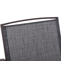 Outsunny Double Glider Rocking Chairs Garden Table High Back Conversation Set(m-7)