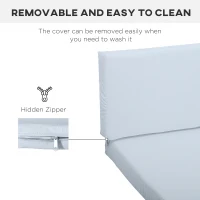 Outsunny Outdoor Seat Cushion Pads for Rattan Furniture, 3 PCs Garden Furniture Cushions, Grey(m-7)