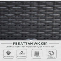 Outsunny 7 Pieces PE Rattan Garden Furniture Set with Thick Padded Cushion, Patio Garden Corner Sofa Sets with Glass Coffee Table and Pillows, Buckle Structure, Dark Coffee(m-5)