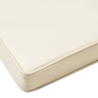 Outsunny Set of 2 Garden Chair Cushions with Ties, 45 x 45 cm Replacement Cushions for Outdoor Furniture, Cream White(m-9)
