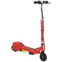 HOMCOM Folding Electric Kids Scooter Ride on Age 7-14, Red/Black(m-1)