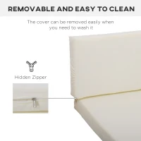 Outsunny Outdoor Cushion Pad Set for Rattan Furniture, 7 Piece Garden Furniture Cushions, Patio Conversation Set Cushions, Lightweight and Durable, Cream(m-6)