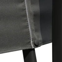 Outsunny 2.7 x 2.7(m) Garden Cantilever Roma Parasol with Aluminum Frame, Crank and Tilt, UV 50+, 360° Rotation, 180g Polyester Sun Shade Canopy with Base Weights and Cover(m-12)