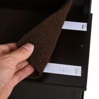 PawHut Huisdierentrap met tapijt hondentrap kattentrap instaphulp MDF bruin(m-7)