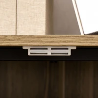 HOMCOM Dulap de depozitare industrial , bufet cu 2 usi si picioare de otel pentru sufragerie,dormitor, Gri(m-9)