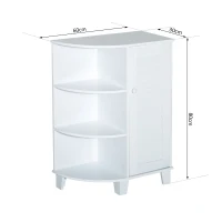 HOMCOM SZAFKA NAROŻNA ŁAZIENKOWA STOJĄCA biała(m-3)