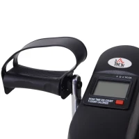 HOMCOM Hometrainer mini-fietstrainer trainingsfiets fietsapparaat met LCD-display metaal zwart 39 x 40 x 31 cm(m-9)