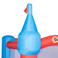 Outsunny opblaasbaar springkasteel voor 4 kinderen waterglijbaan met draagtas(m-9)