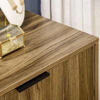 HOMCOM Dulap de depozitare industrial , bufet cu 2 usi si picioare de otel pentru sufragerie,dormitor, Gri(m-7)