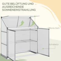 Outsunny Aluminium Kas 129.5cm x 58cm x 140.5cm(m-5)