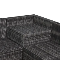 8-delig Tuinmeubelen poly-rotan zitgroep tuinset sofaset lounge(m-8)