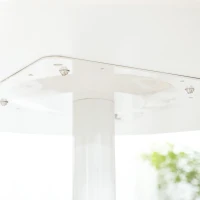 Homcom Masa Rotunda Ø70 cm – Moderna cu Baza Otel Antiderapanta(m-8)