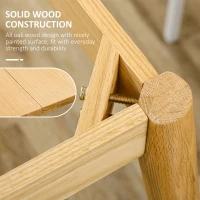 HOMCOM Masa de sufragerie pliabila de 130 cm, Masa de bucatarie pentru spatii mici, Masa din lemn pentru 4–6 persoane, Stejar(m-6)