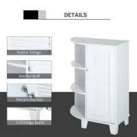 HOMCOM SZAFKA NAROŻNA ŁAZIENKOWA STOJĄCA biała(m-4)