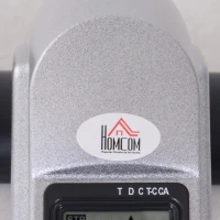HOMCOM Hometrainer mini-fietstrainer trainingsfiets fietsapparaat met LCD-display metaal zilver 39 x 40 x 31 cm(m-9)