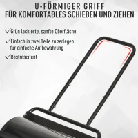 Outsunny gazonwals met U-handgreep, tuinwals, tuinroller, 32 cm diameter, vulling 38 l water/62 kg zand, metaal, zwart 59 x 32,5 x 107 cm(m-6)